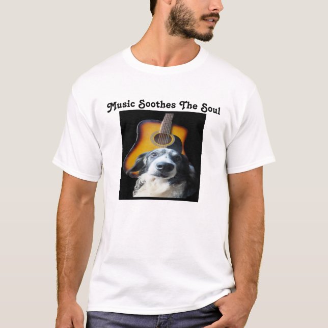 T-Shirt Guitar Hund (Framsida)