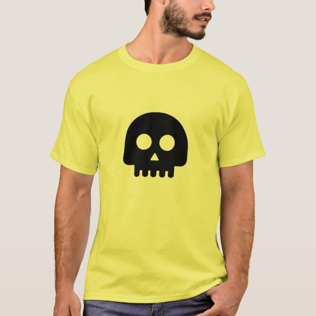 T-shirt Halloween Skull Comb (Framsida)