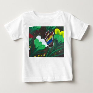 T-Shirt-Handgjord konst-Fjärilsblomning T Shirt