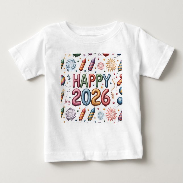 T-Shirt-Happy New Year 2026 Matching Family  T Shirt (Framsida)