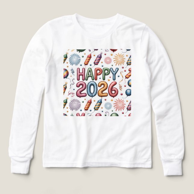 T-Shirt-Happy New Year 2026 Matching Family T Shirt (Design framsida)