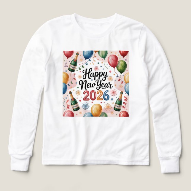 T-Shirt-Happy New Year 2026 Matching Family T Shirt (Design framsida)