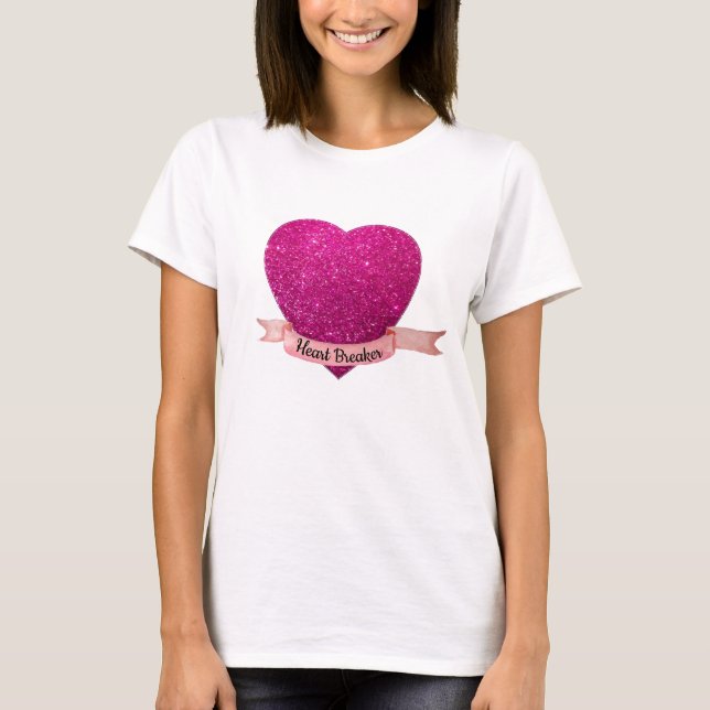 T-shirt Heart Breaker Rosa Heart (Framsida)