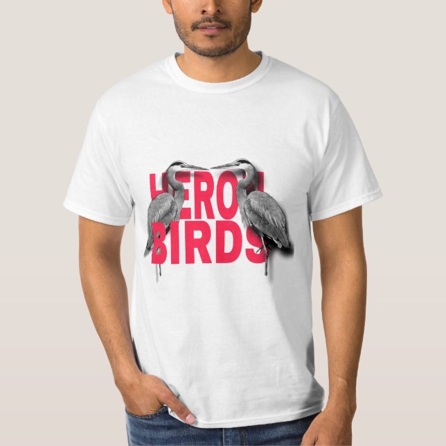 T-shirt heron birds (Framsida)