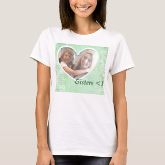 T-Shirt, Hjärtformad Fotoinsats Tee Shirt