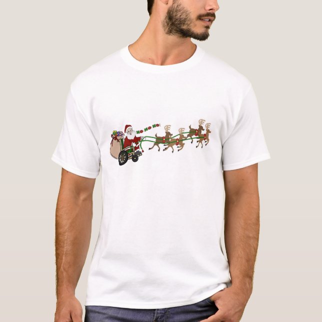 T-Shirt - Hjulstol Santa (Framsida)