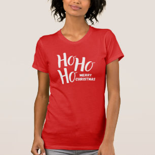 T-Shirt: Ho Ho Ho God Jul (röd) T Shirt