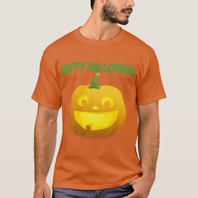 T-shirt homme Jack-o'-Lantern Happy Halloween (Framsida)