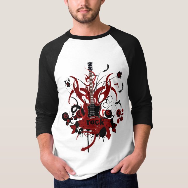 T Shirt homme manches longues bicolore Rock (Framsida)