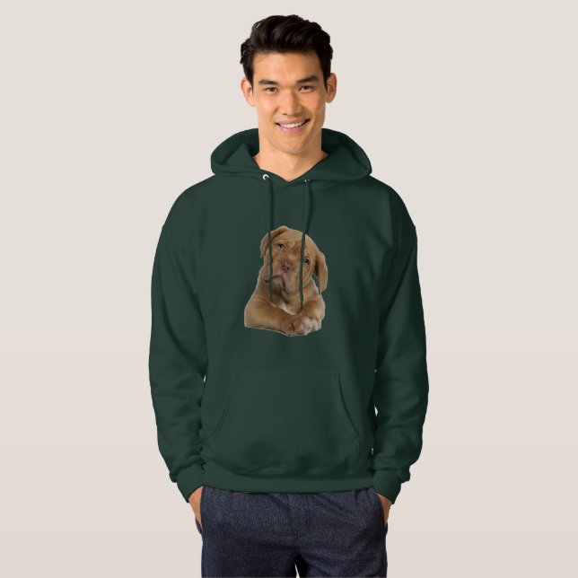 T-Shirt hoodie hund-foto (Hel framsida)