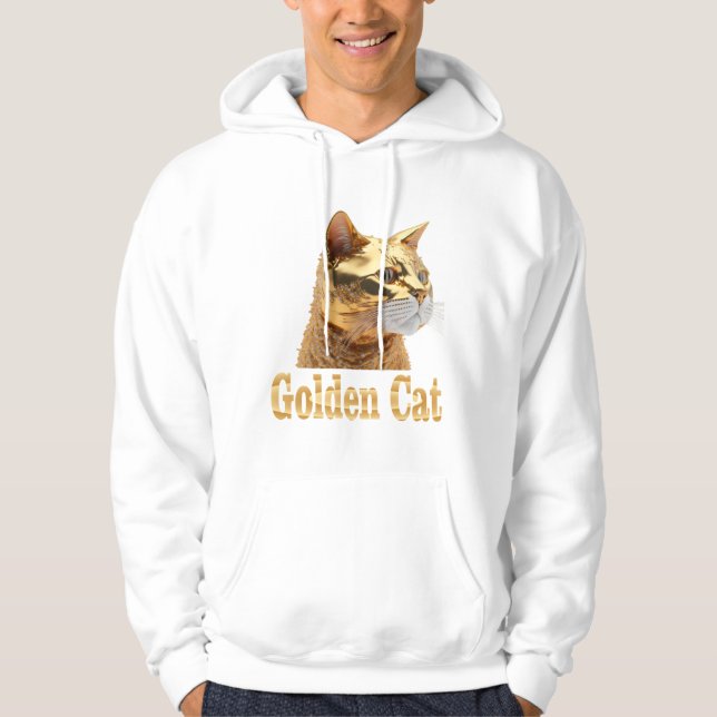 T-Shirt Hoodli Golden Cat Hoodie (Framsida)