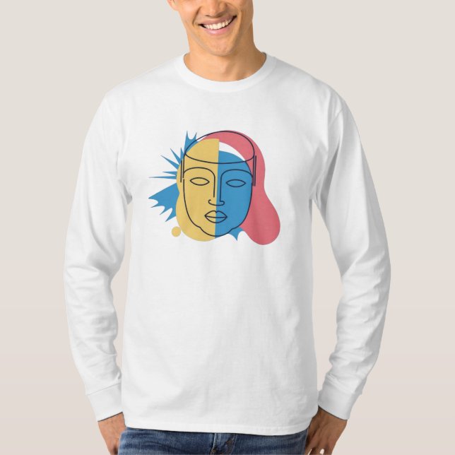 T-shirt/ hookus/ Sweatshirt Ansikte konst T Shirt (Framsida)