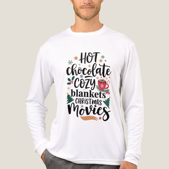 T-Shirt-Hot Chocolate & Cozy Christmas Vibes  T Shirt (Framsida)