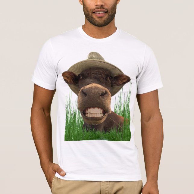 T-shirt humour vache aux dents blanches (Framsida)