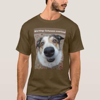 T-shirt-Hund Skriv ut felvarning: Överklockning T Shirt