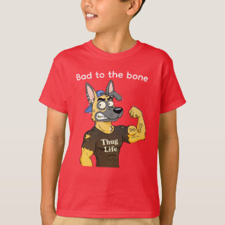 T-shirt hund,Thug Life German Shepherd T-Shirt