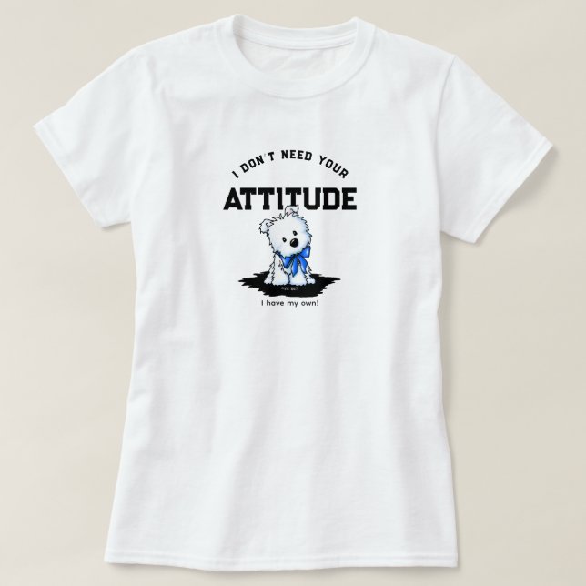 T-shirt i 100% bomull för Westie Terrier-valp (Design framsida)