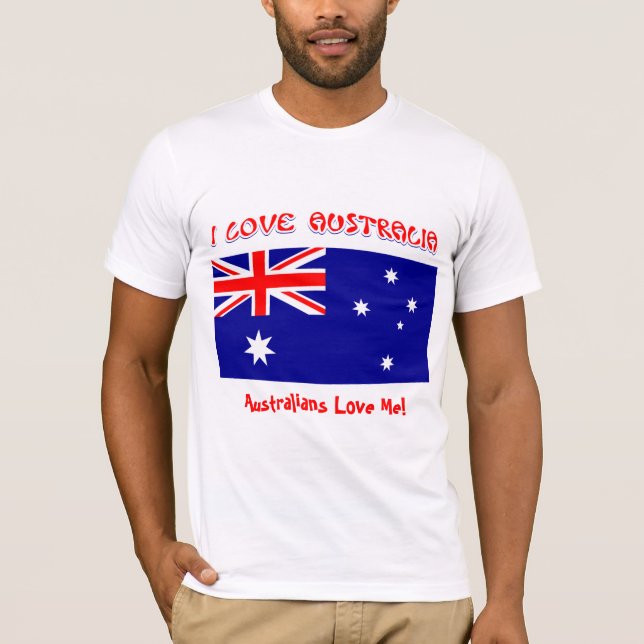 T-Shirt I KÄRLEK AUSTRALIA Australians Kärlek Me (Framsida)