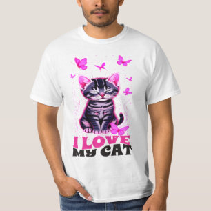 T-SHIRT I KÄRLEK MY CAT NEW MODE DESIGNER TEE