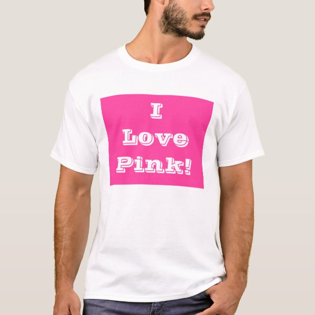 T-Shirt I Kärlek Rosa (Framsida)