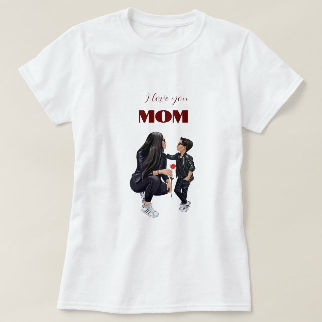 T-Shirt I Kärlek You Mamma (Design framsida)