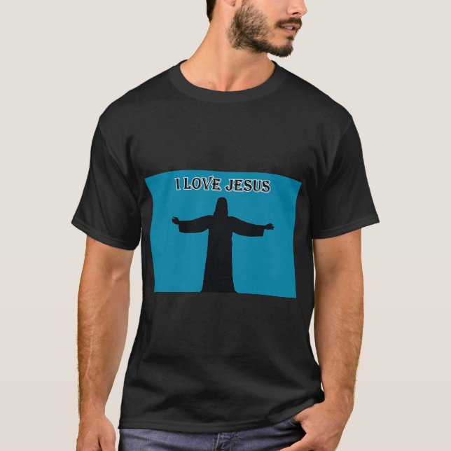 T-Shirt i love jesus  (Framsida)