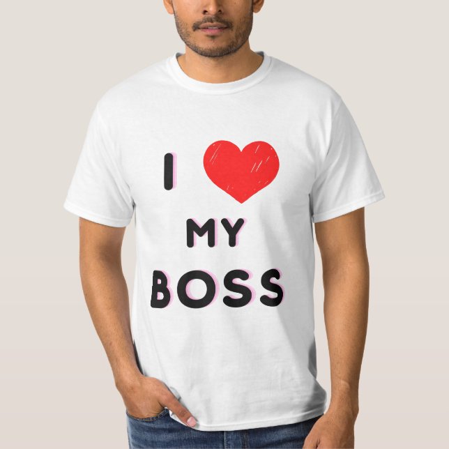 T-shirt I love my boss (Framsida)