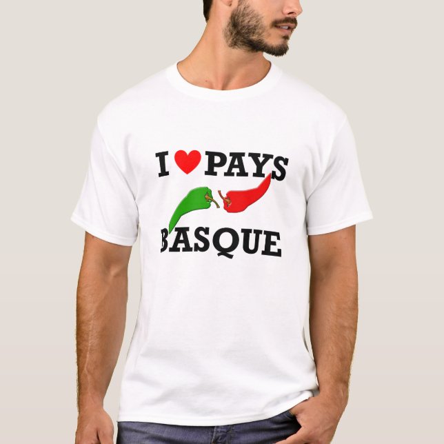 T-SHIRT I LOVE PAYS BASQUE (Framsida)