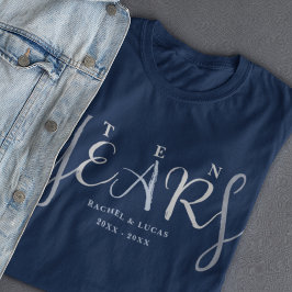 T-shirt i silverblå till 10-årsjubileum