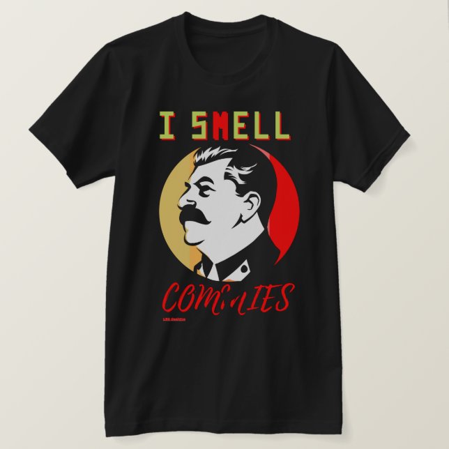 t-shirt "I SMELL COMMIES 3 STALIN" (Design framsida)