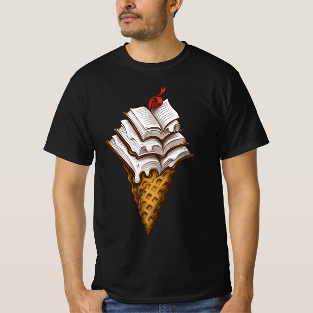 T-shirt Ice Cream Books (Framsida)