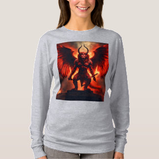 T-Shirt Infernal Winged Warrior – Eldig Djävulkonu