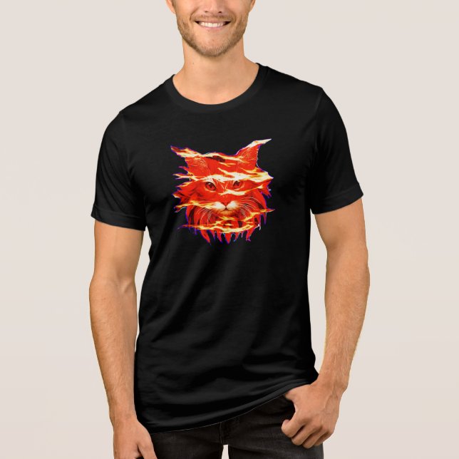 T-Shirt  Inferno Cat Rebellion78  (Framsida)