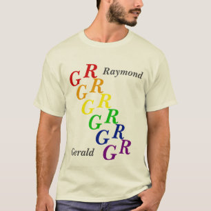 T-Shirt - Initialer i regnbågens färger