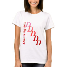 t-shirt - Inledande i röda skuggor med efternamn