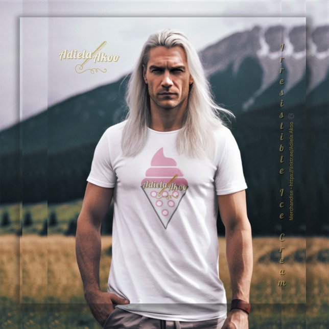 T-shirt Irresistible Ice Cream av Poet Adiela Akoo (Irresistible IceCream T-Shirts by Poet Adiela Akoo. SHOP my store for more fab finds & great gifts! )