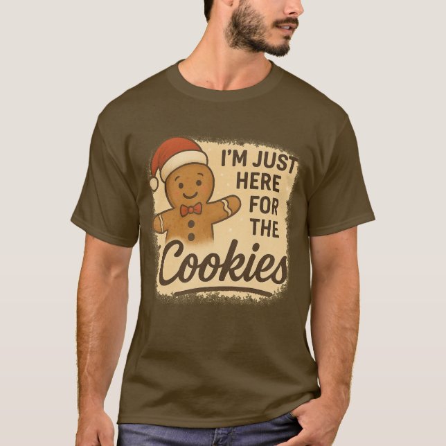 T-Shirt  Jag är bara här för kakan (Framsida)
