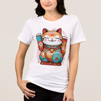 T-Shirt Japansk Lucky Cat (Maneki-neko) – Symbol