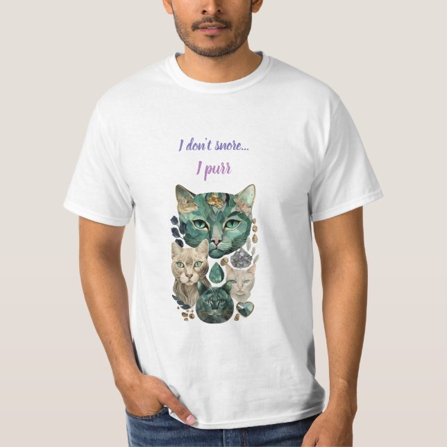 T-shirt Je ne ronfle pas je ronne! (Framsida)
