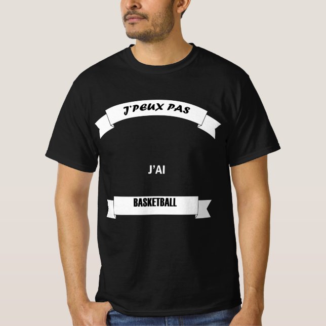 t-shirt je peux pas BASKETBALL  20 humour tshirts (Framsida)