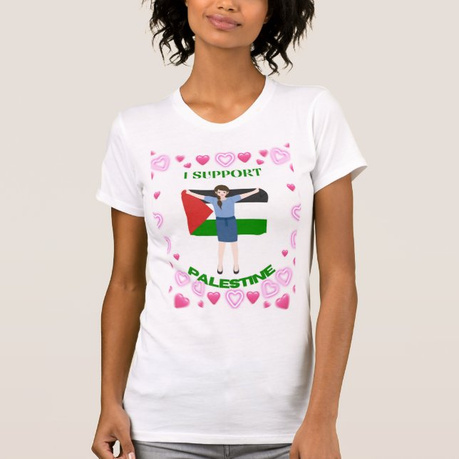T-shirt-je-supporte-palestinska T Shirt (Framsida)