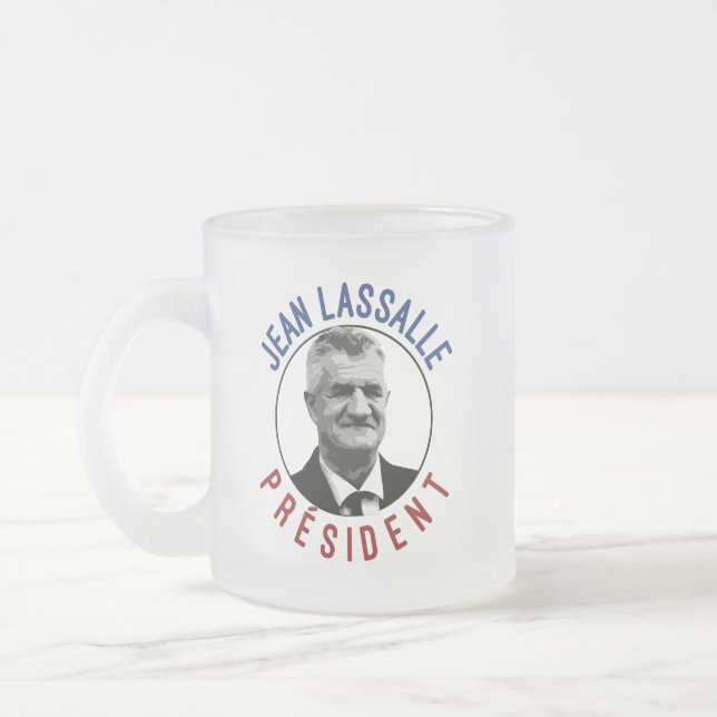 T-shirt Jean Lassalle Président 2022 Frostad Glasmugg (Vänster)