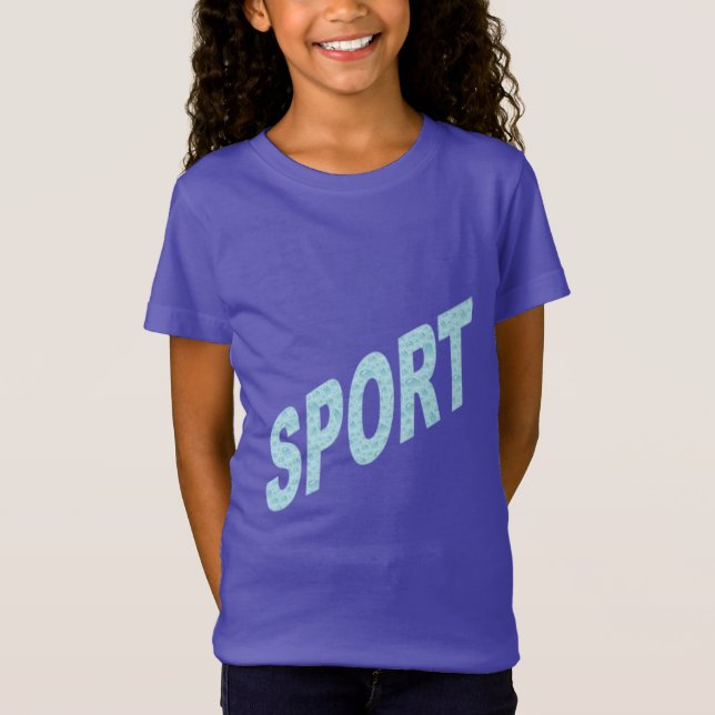 T-shirt jersey fin violet filles  SPORT (Framsida)