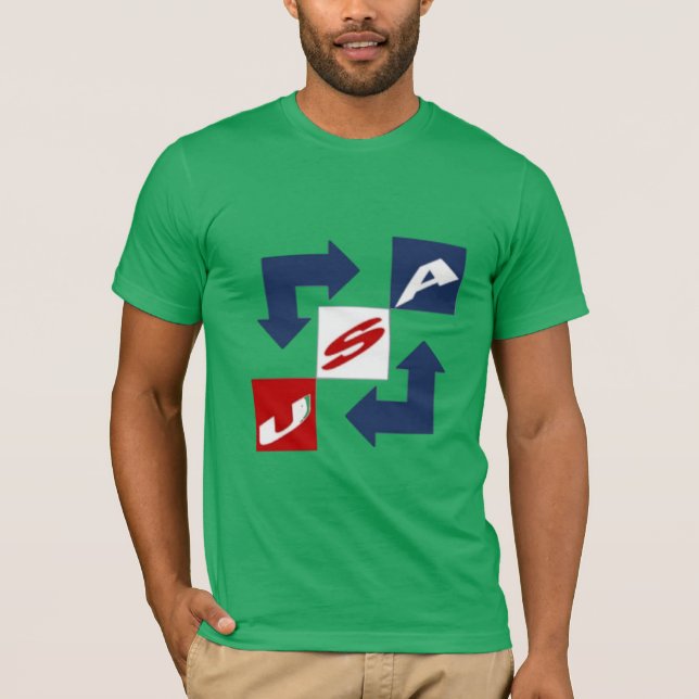 T-shirt jersey vert gazon homme  DESIGN  USA  (Framsida)