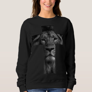 T-shirt Jesus Kor med Lejona Ansikte, tro på Gud