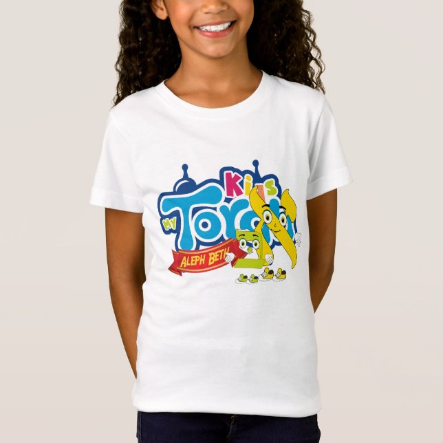 T-shirt jeunesse Kids n Torah stil tecknad (Framsida)
