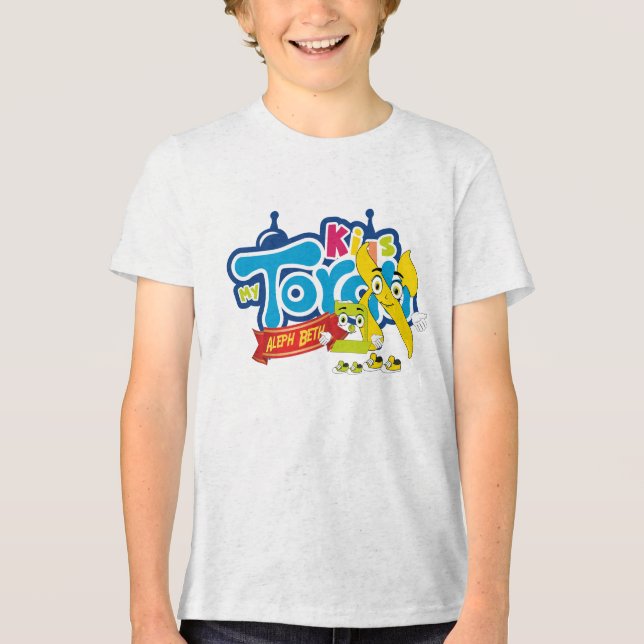 T-shirt jeunesse Kids n Torah stil tecknad (Framsida)