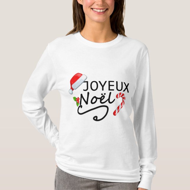 T-shirt Joyeux Noël . Cadeau Noël  (Framsida)