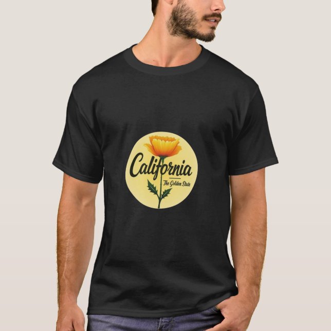 T-Shirt = Kalifornien Golden State (Framsida)