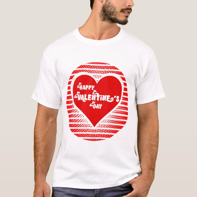T-Shirt kärlek Glad Alla hjärtans dag 2025 (Framsida)